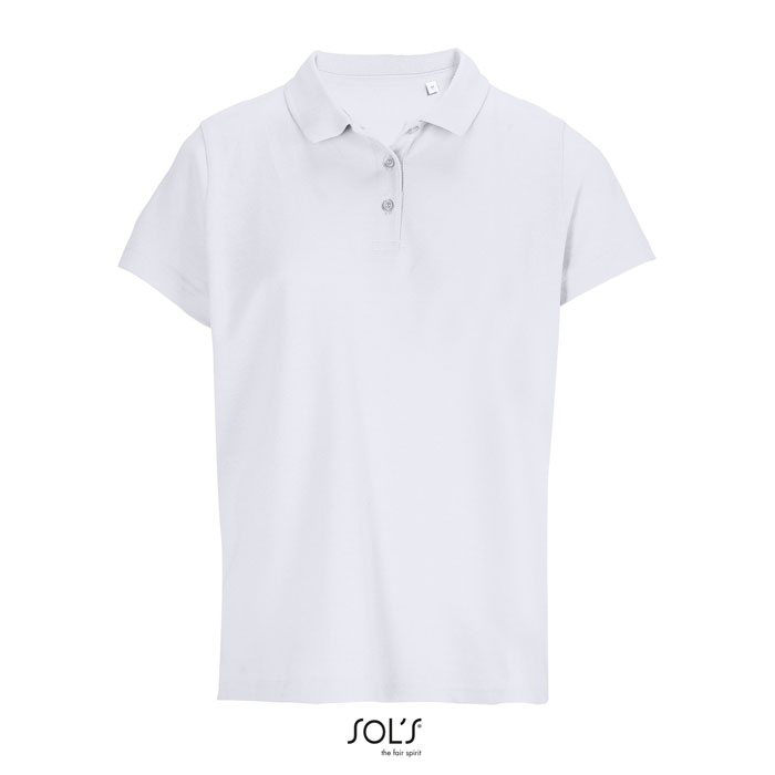 Polo Femme en coton à personnaliser PULSE Blanc 1